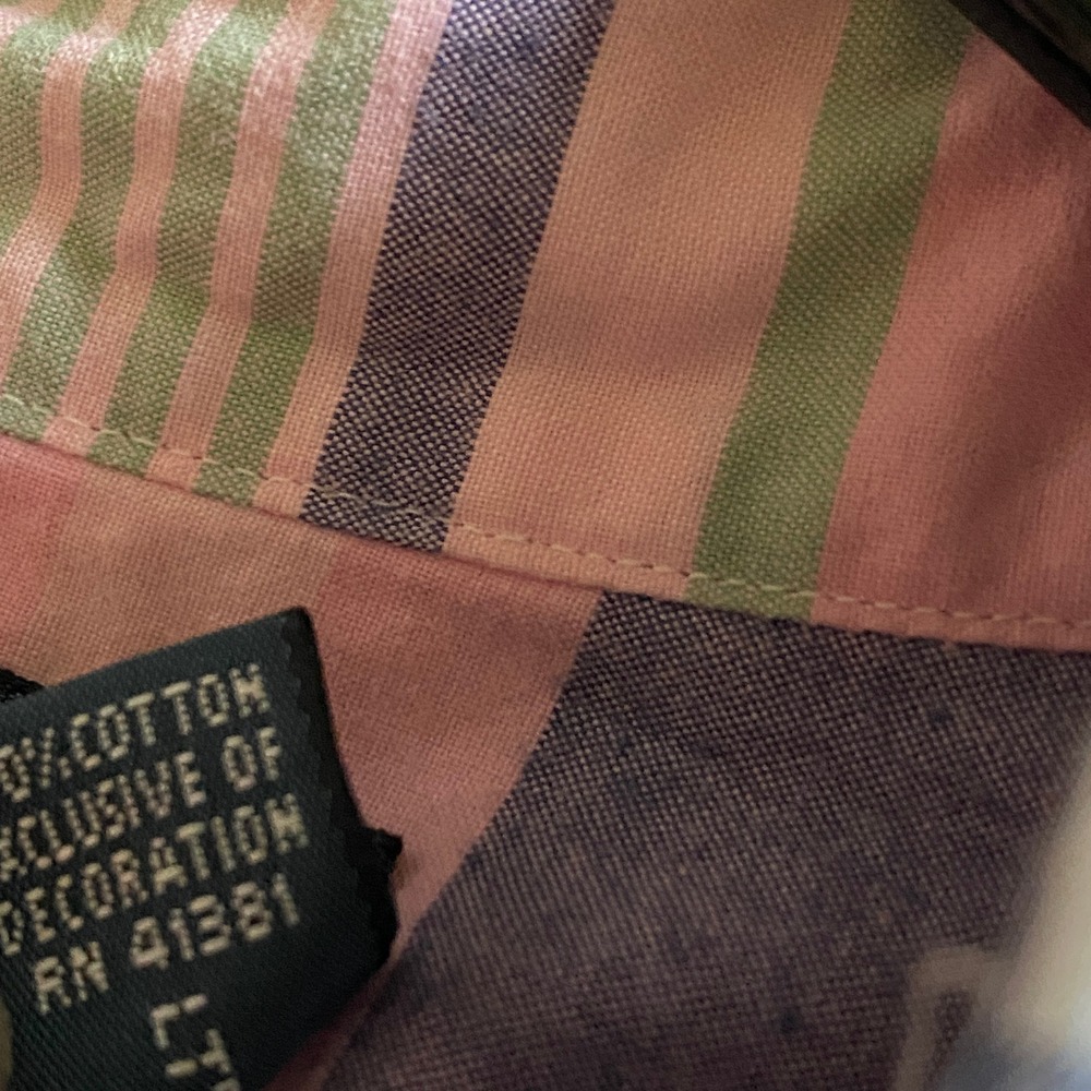 Ralph Lauren Men's Custom Fit Long-Sleeved Button-Down Shirt Size M Pink Plaid - Picture 6 of 6